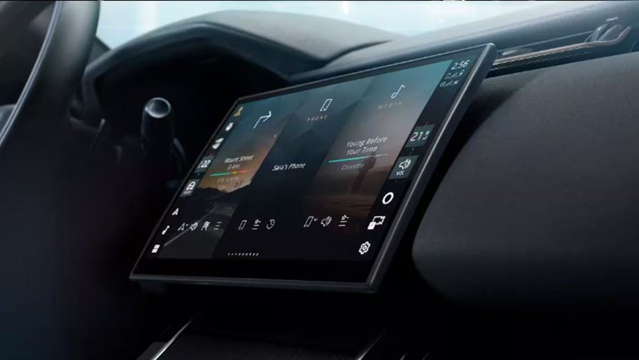 Infotainment screen of a Land Rover Range Rover Velar