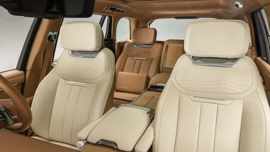 Interior view of a Land Rover Range Rover