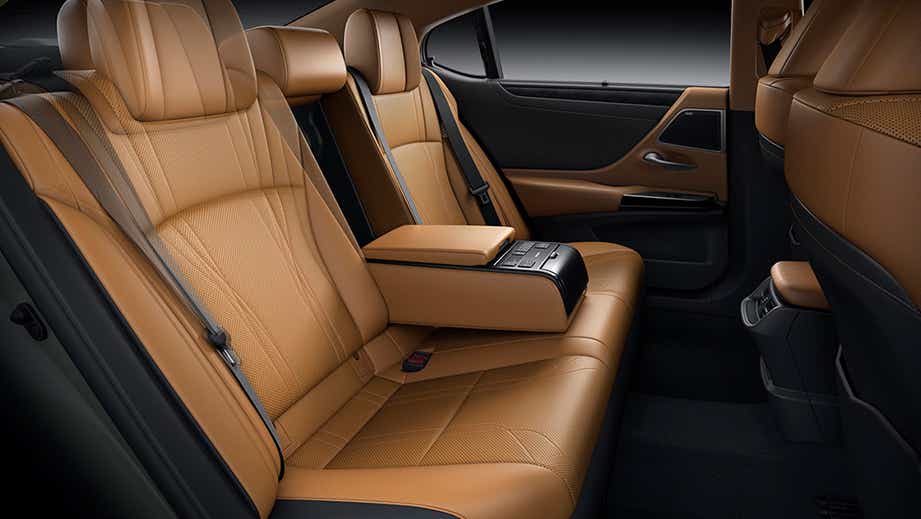rear seat and interior of a Lexus ES