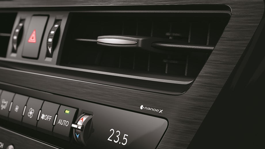 interior climate control panel of a Lexus ES