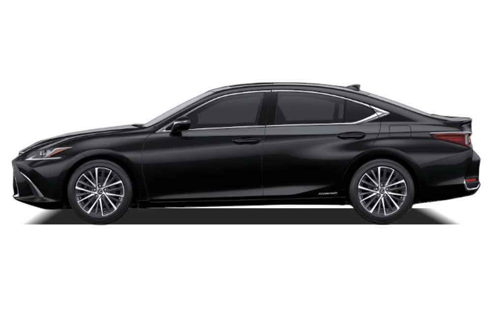 side view of a Graphite Black Glass Flake Lexus ES