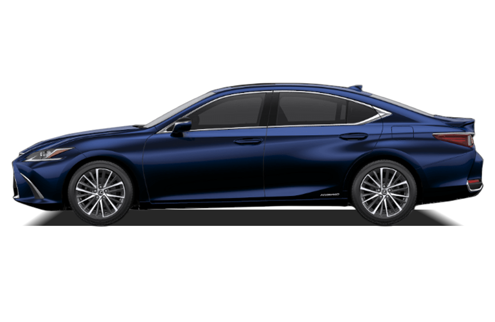 side profile of a Deep Blue Mica Lexus ES