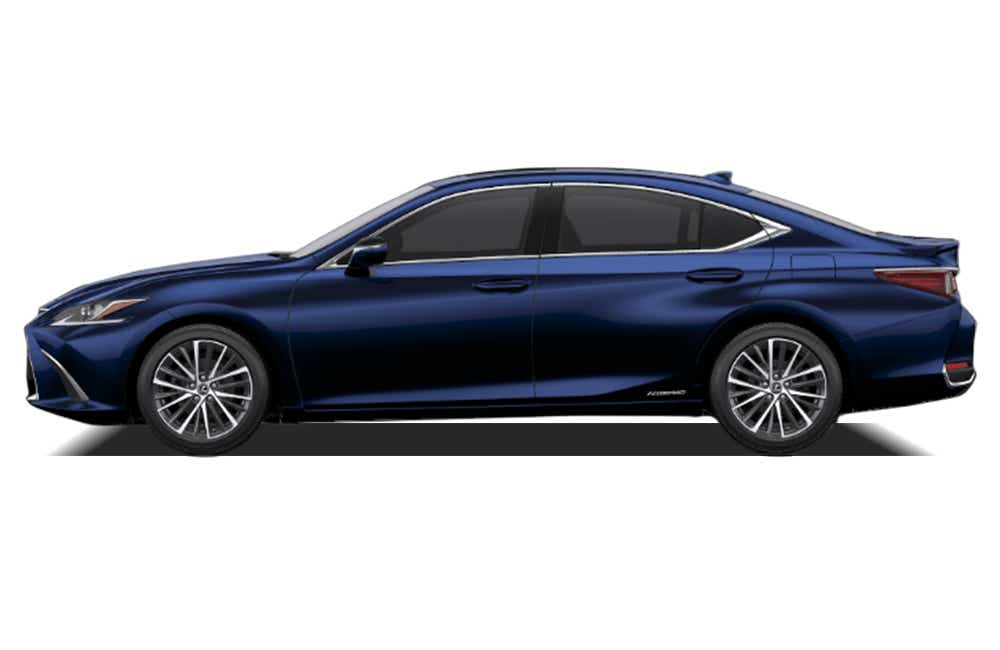 side profile of a Deep Blue Mica Lexus ES