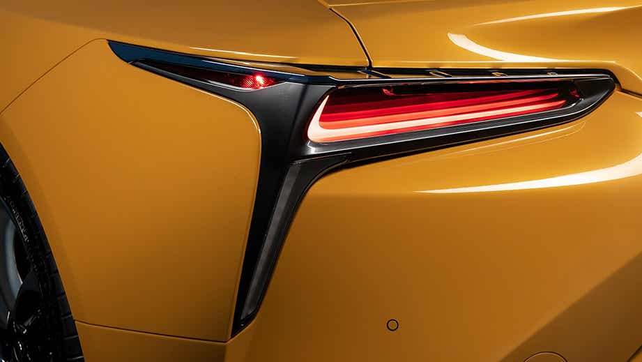 rear tail light close-up of a Lexus LC 500h