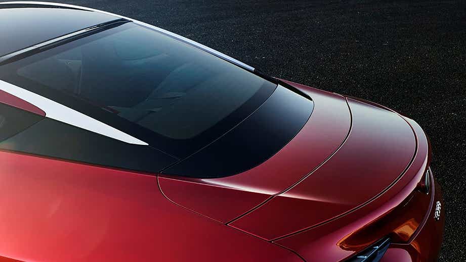 rear roof and trunk view of a Lexus LC 500h