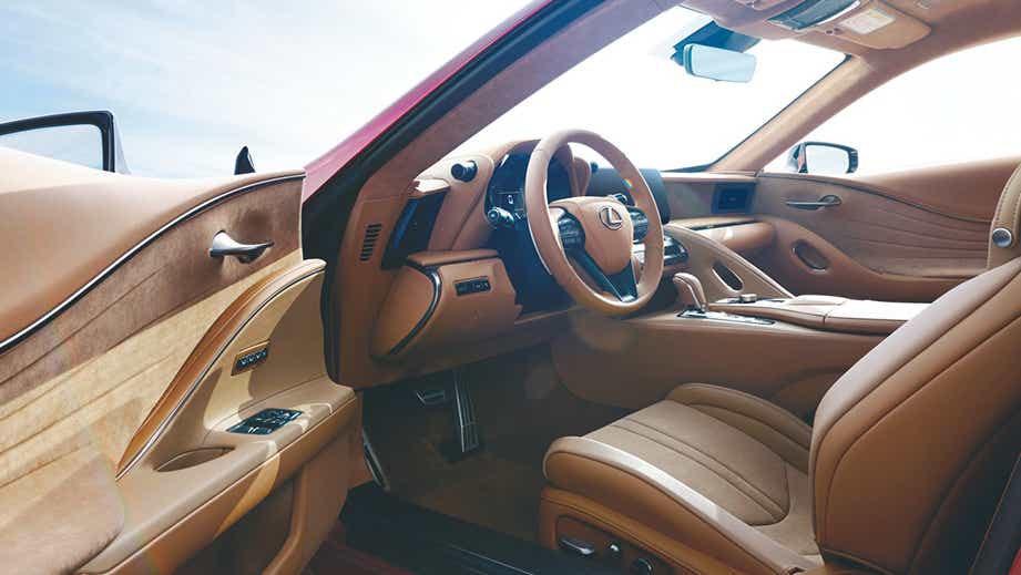 interior dashboard of a Lexus LC 500h