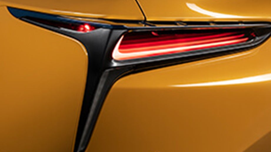 Tail light close-up of a Lexus LC 500h