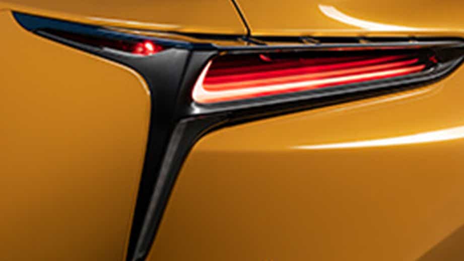Tail light close-up of a Lexus LC 500h