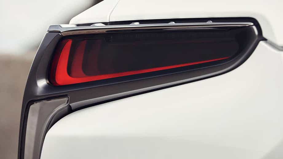 Tail light close-up of a Lexus LC 500h