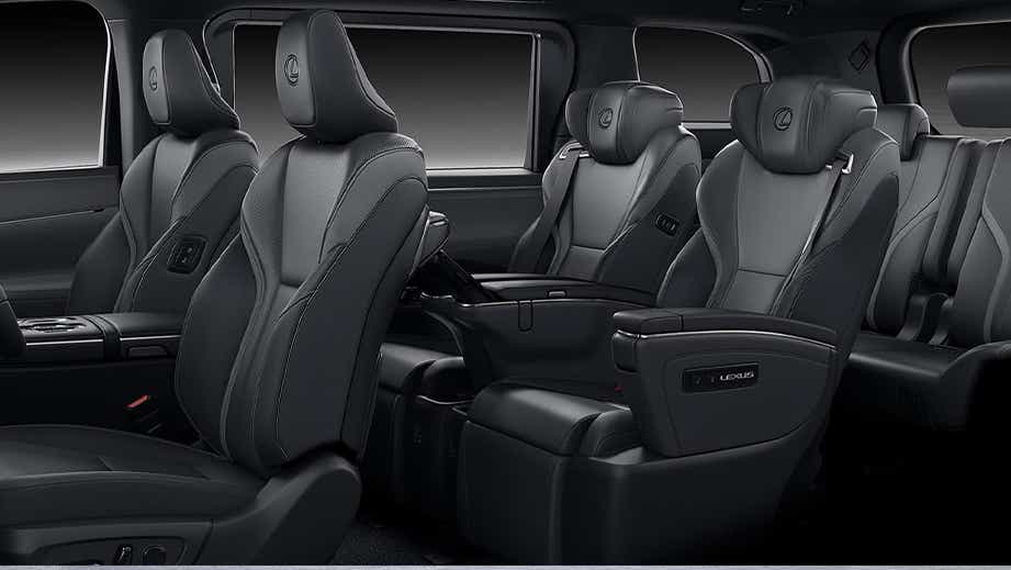 interior seating of a Lexus LM