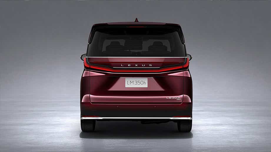 Rear view of a Sonic Agate Lexus LM