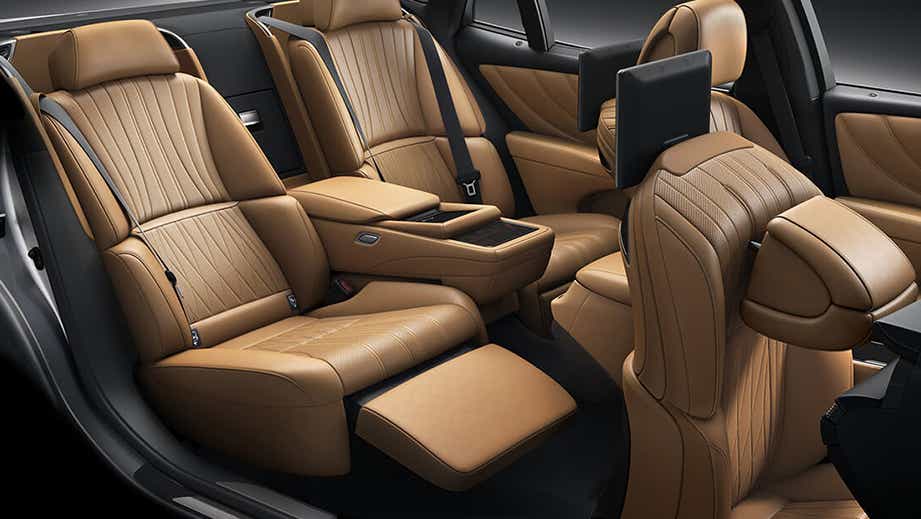luxury interior view of a Lexus LS