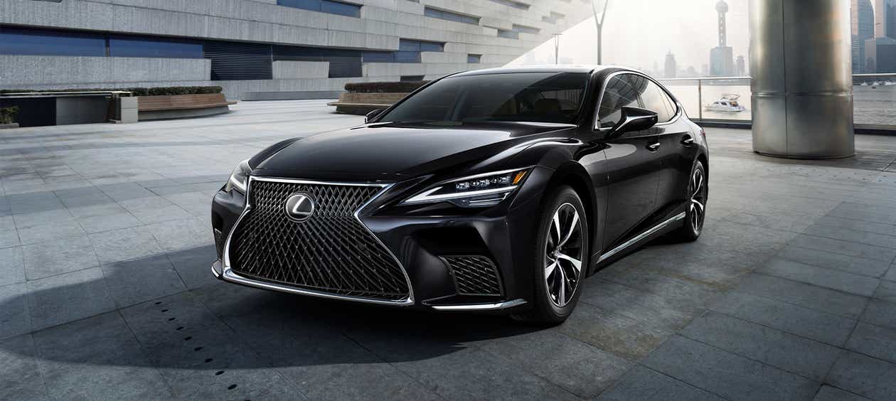 Front three-quarter view of a Lexus LS
