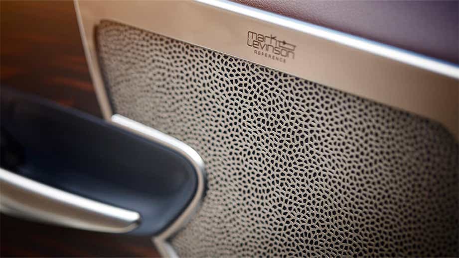 Interior Mark Levinson speaker and door handle of a Lexus LS