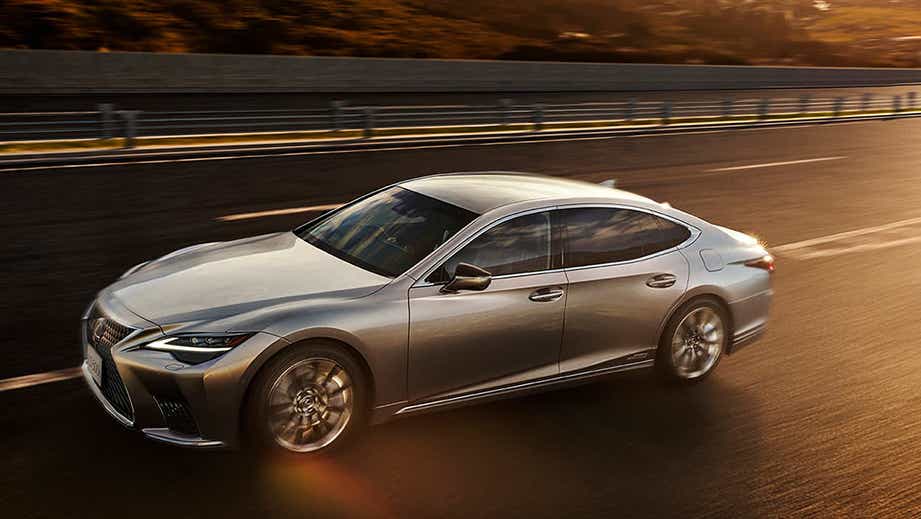 front three-quarter view of a Lexus LS