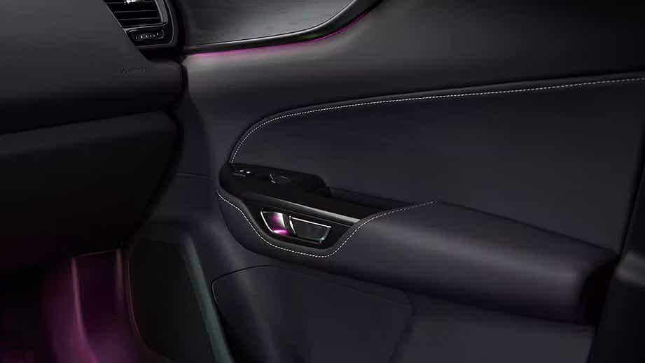 Front passenger door interior of a Lexus NX