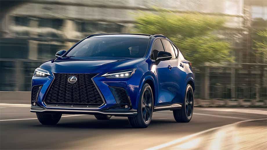front three-quarter view of a Lexus NX