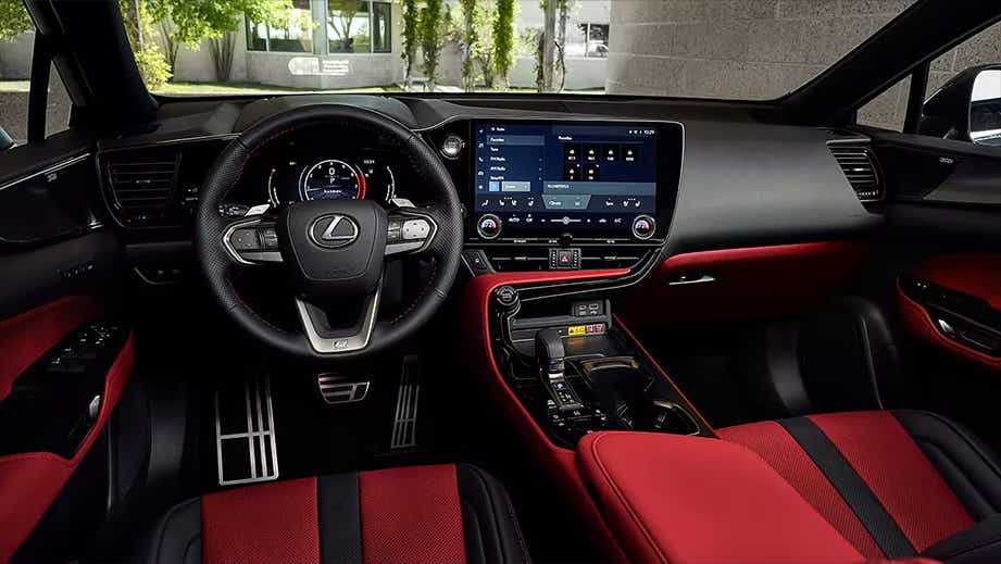 interior dashboard of a Lexus NX