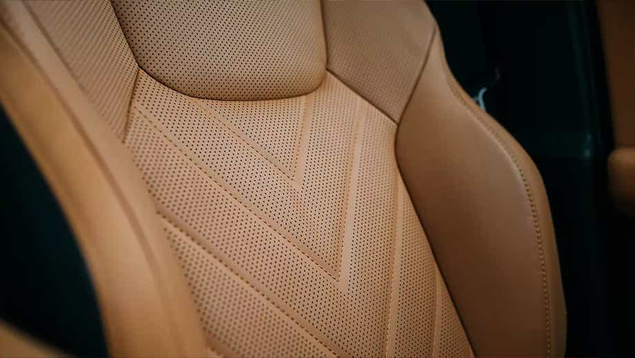 close-up of the seat upholstery of a Lexus NX