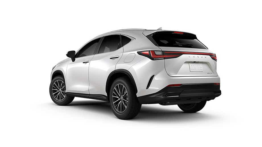 Rear three-quarter view of a Lexus NX