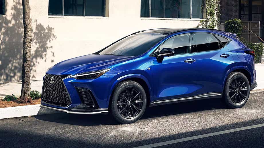 Front-side view of a Lexus NX