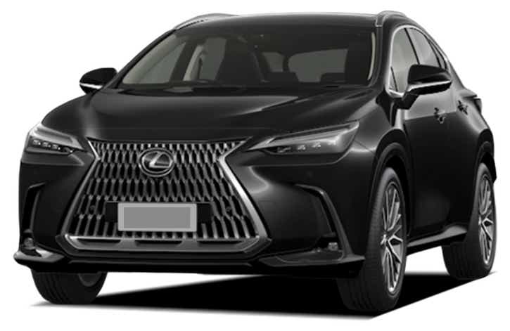 Front view of a Black Metallic Lexus NX