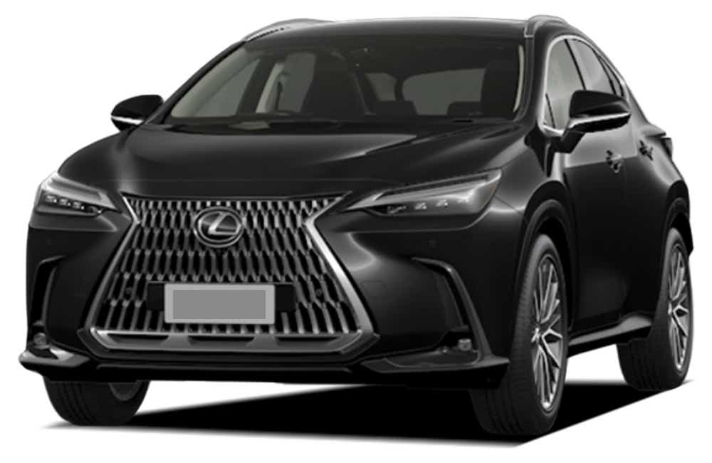 Front view of a Black Metallic Lexus NX