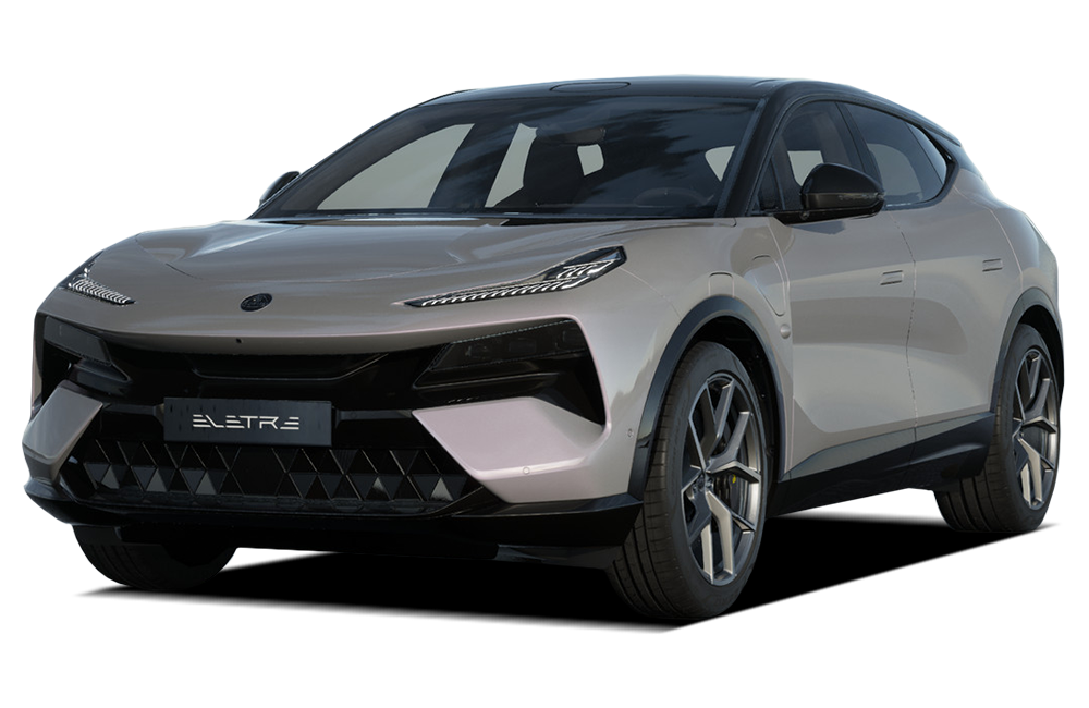 Front three-quarter view of a Lotus Eletre