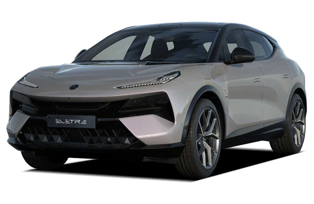 Front three-quarter view of a Lotus Eletre