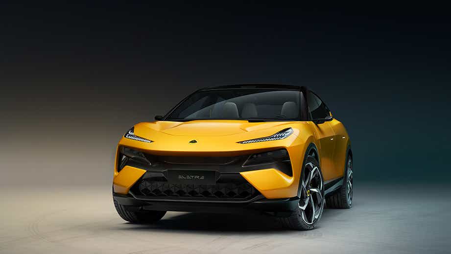 Front view of a Solar Yellow Lotus Eletre