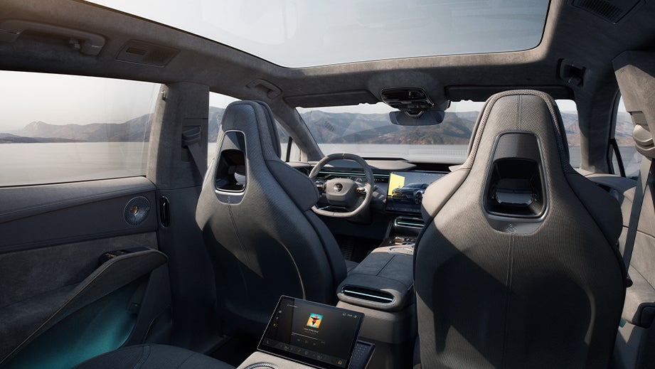 interior dashboard view of a Lotus Eletre