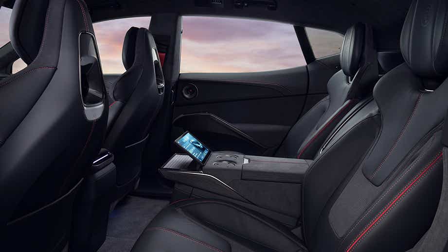 rear seat interior of a Lotus Eletre