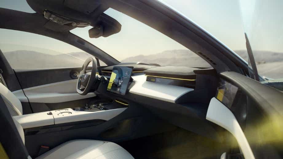 interior dashboard of a Lotus Emeya