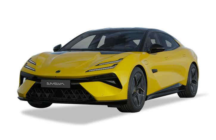front three-quarter view of a Solar Yellow Lotus Emeya