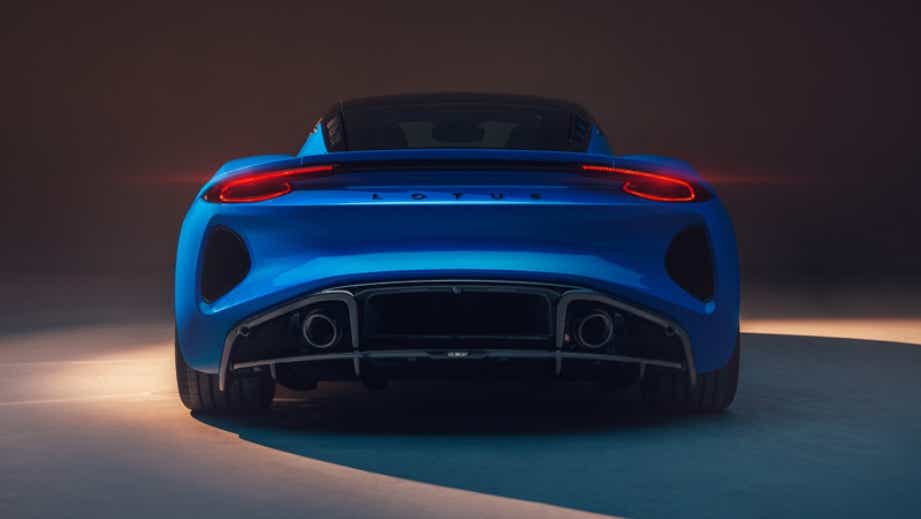 rear view of a Seneca Blue Lotus Emira