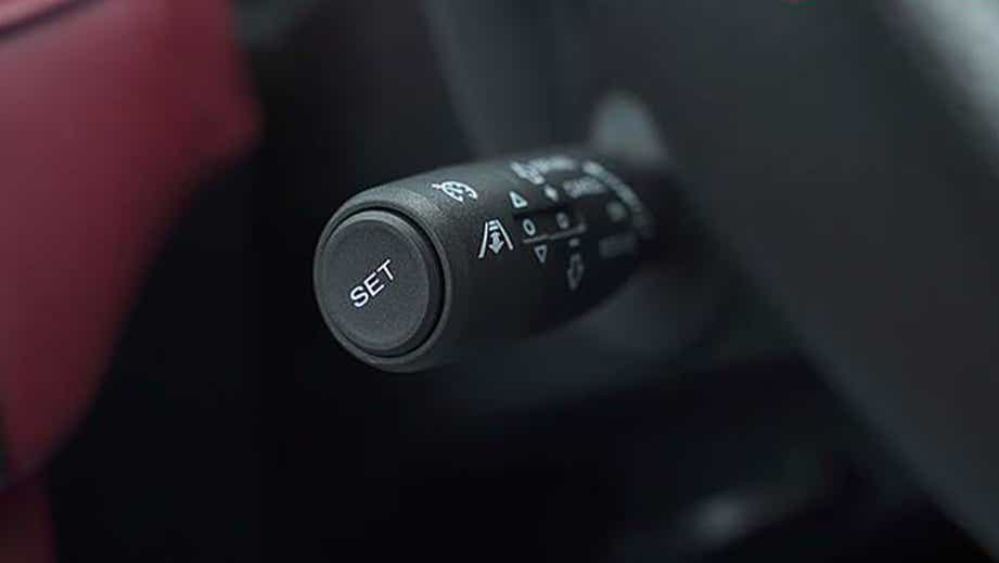 Close-up of control stalk in an MG Astor