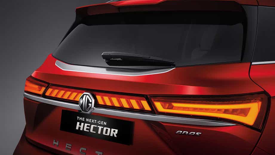 Rear view of a MG Hector