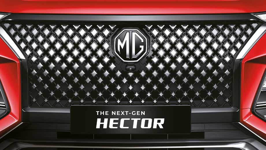 Front grille of a MG Hector