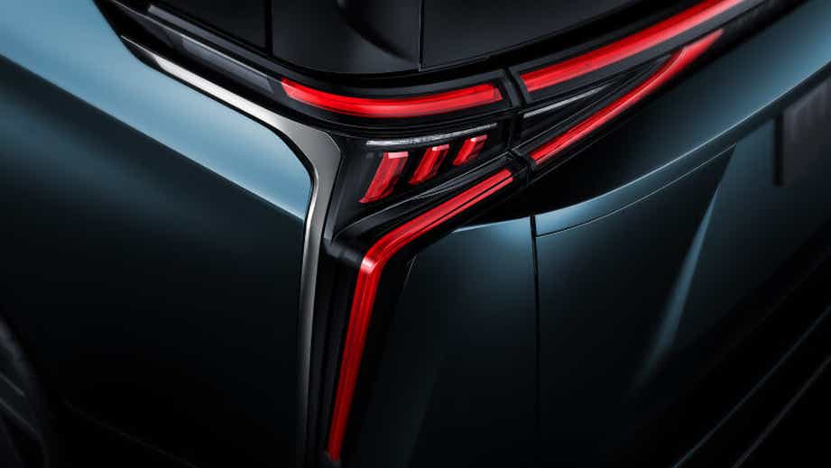 Close-up of the tail light of a MG M9