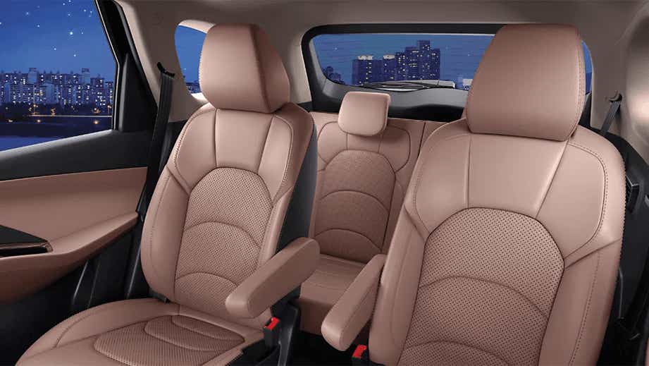 interior seating view of a MG Hector Plus