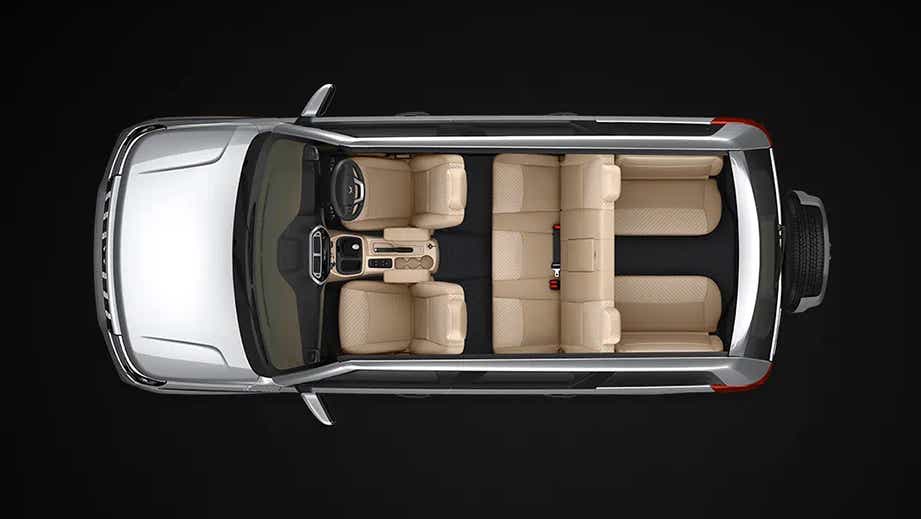 top interior view of a Mahindra Bolero Neo Plus