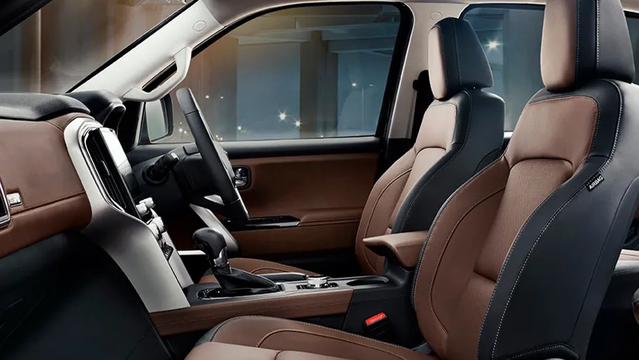 interior front seats and dashboard of a Mahindra Scorpio-N