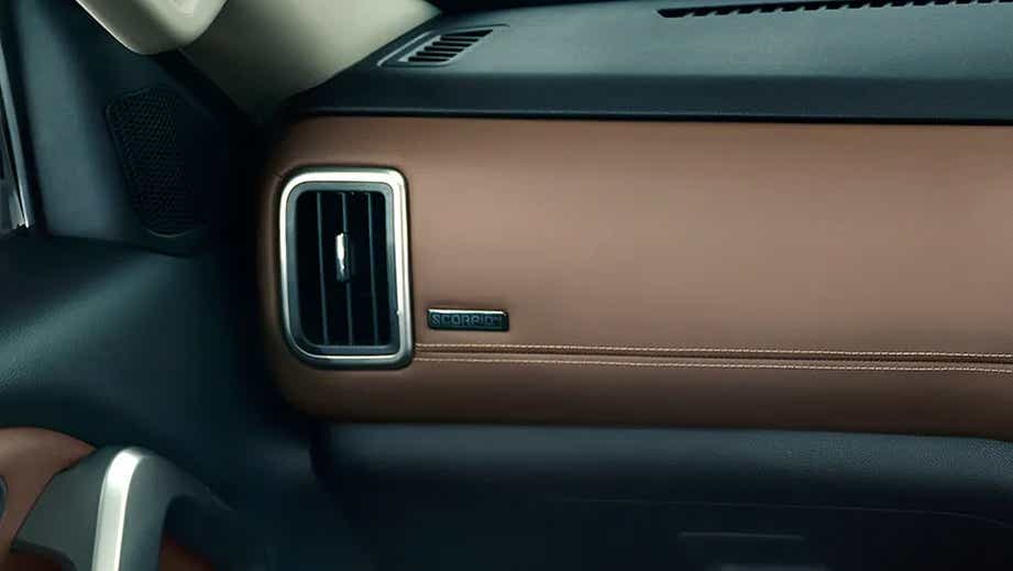 dashboard close-up of a Mahindra Scorpio-N