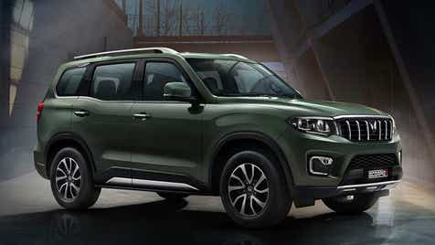 side view of a Deep Forest Mahindra Scorpio-N