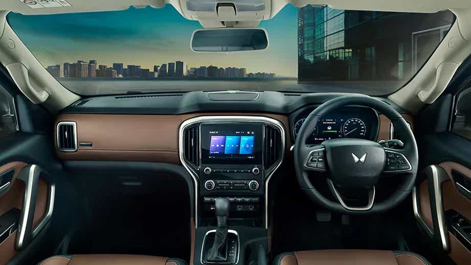 interior dashboard of a Mahindra Scorpio-N