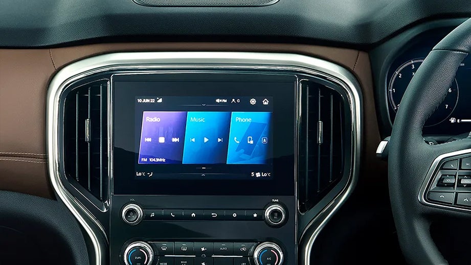 interior dashboard of a Mahindra Scorpio-N