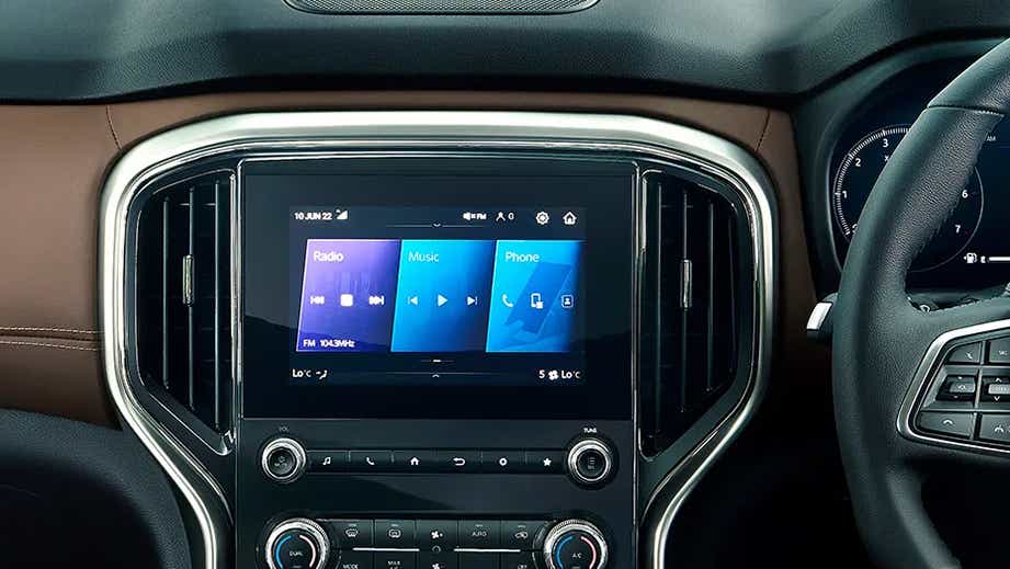 interior dashboard of a Mahindra Scorpio-N
