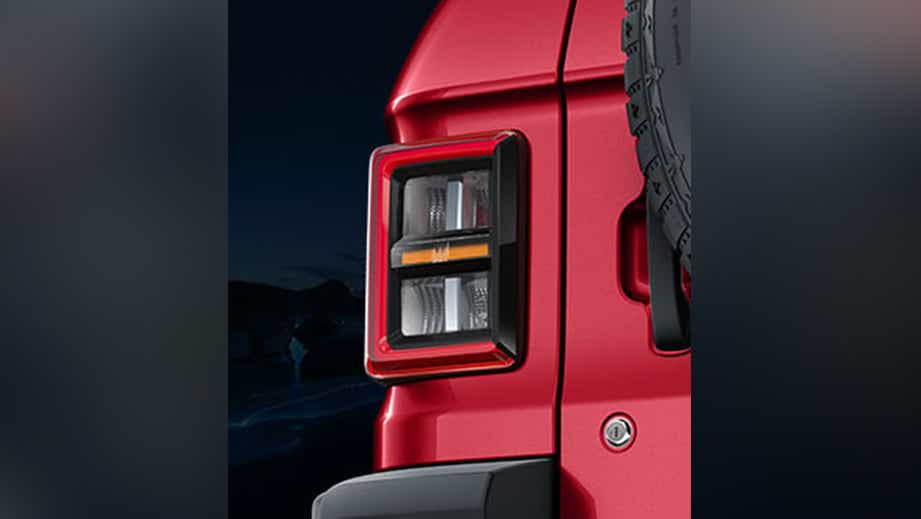 Tail light close-up of a Mahindra Thar ROXX