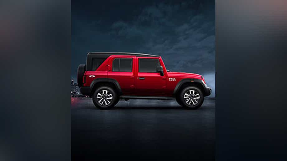 side view of a Mahindra Thar ROXX