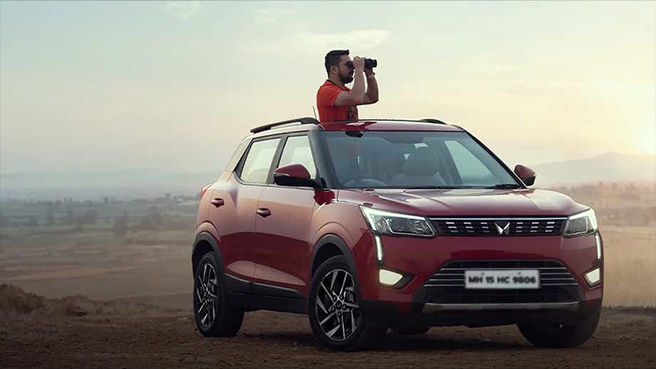 front three-quarter view of a Mahindra XUV300